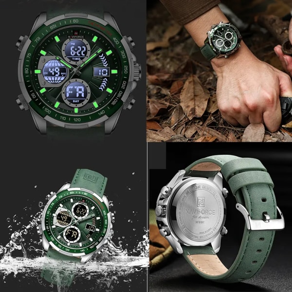Nya NAVIFORCE mode militärklockor för män lyxiga original watch ​Vattentät kvarts armbandsur Gåva BYDBN-BOX