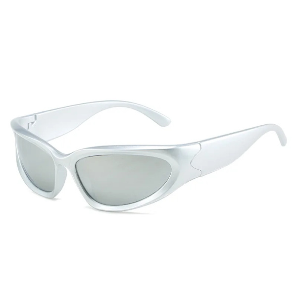 HBK Trend Steampunk Solglasögon Goggle Kvinnor Män Mode Solglasögon Punk Glasögon Kvinnlig Y2K Rosa Spegelglasögon Glasögon UV400 C7 Silver Mirror As Photos Showing