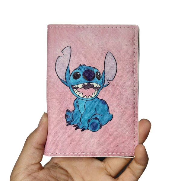 Lilo & Stitch Film Tecknad Print PU- cover Mode Söta flickor Pojkar ID-korthållare Resebehörighetshållare DX1040B