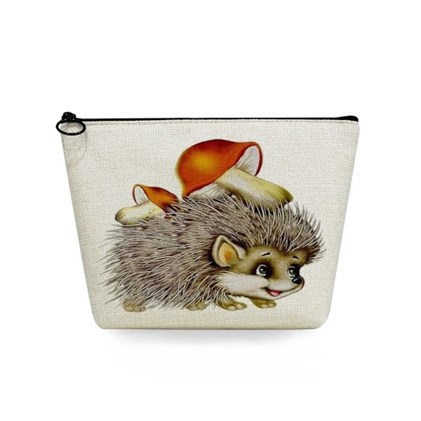2022 tecknad igelkottsblomma printed kosmetisk väska för kvinnor Harajuku Casual Makeup-väskor Bärbar rese-toalettväska Case sn5714 Hedgehog Bag