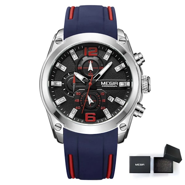 MEGIR Sport Chronograph Quartz klockor Blue
