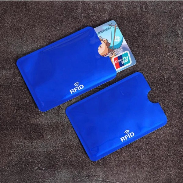 5 ST Anti Rfid Bankkortshållare Metall NFC Blockerande Läsarlås ID Kreditkortsväska Män Kvinnor Laser Aluminium Case Skydda white