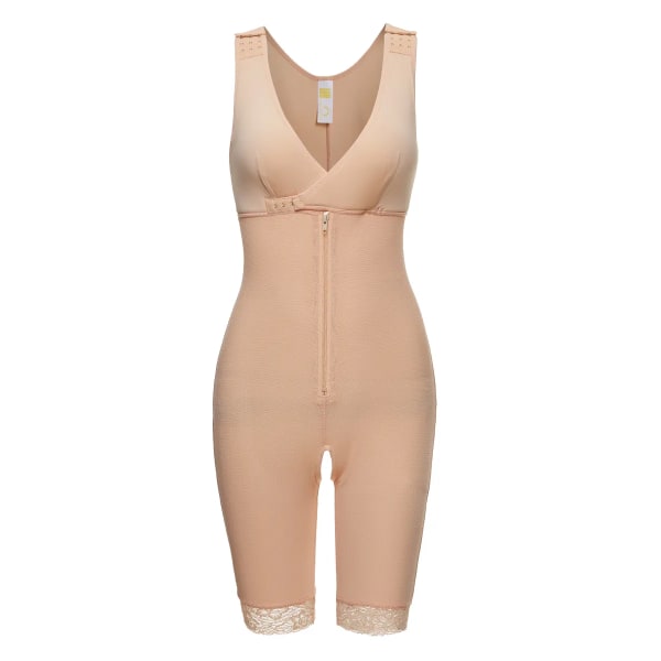 Body Shaper för kvinnor efter fettsugning gördel Clip Dragkedja Bodysuit Väst Midja Shaper Reductoras Shapewear Bodysuit Control Beige XXXL