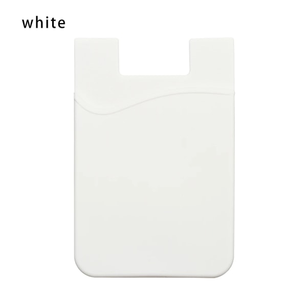 1 st nytt elastiskt case Kredit ID-kortshållare Självhäftande case Fodral Bärbar telefonbakficka 5.8x8.6cm-white