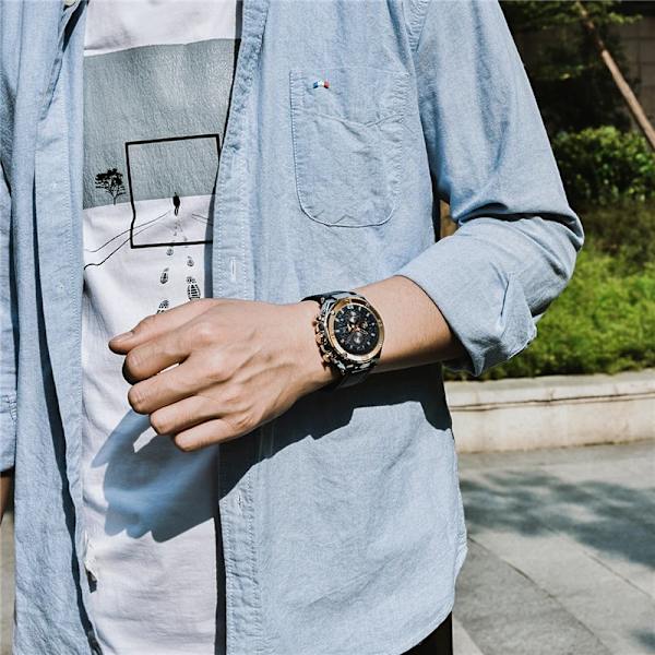 BENYAR 2023 Nya quartz herrklockor Multifunktions watch herr topp lyxmärke watch Relogio Masculino Silver gold