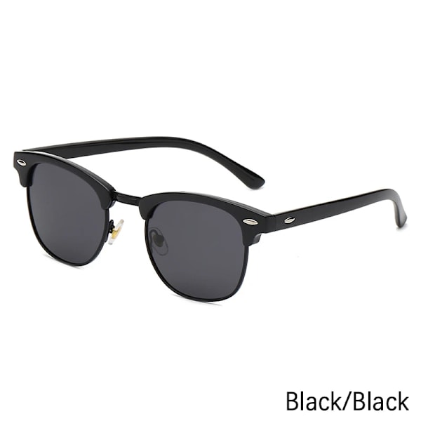 RUOBO Klassiska polariserade solglasögon för män Kvinnor Märkesdesign Körspegel Yta Lins Solglasögon Goggle UV400 Gafas De Sol Black Silver Frame