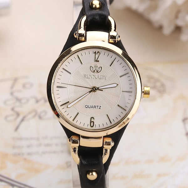 pop 2023 Quartz Watch Watch Läder Tunt Armband Enfärgad Mode Presentklocka Dam Watch Para Mujer White