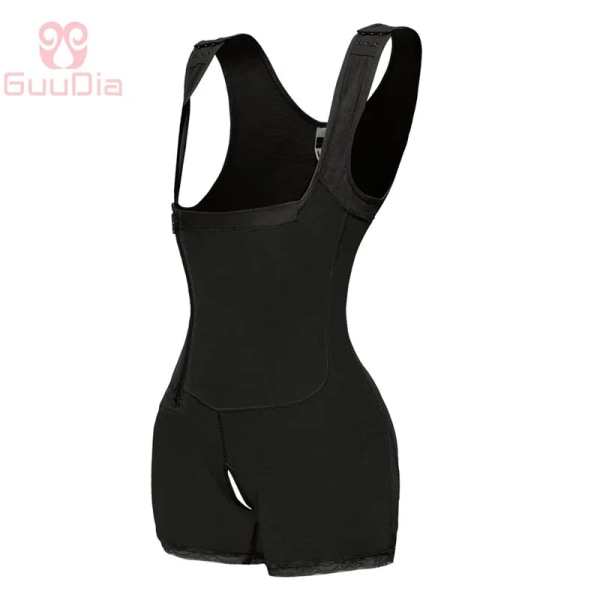 GUUDIA Krok med dragkedja på sidan Colombianas Fajas Efter operationen Helkroppsarmformare Body Suit Slimming Shapewear Magkontroll Bodysuit Black XXXL