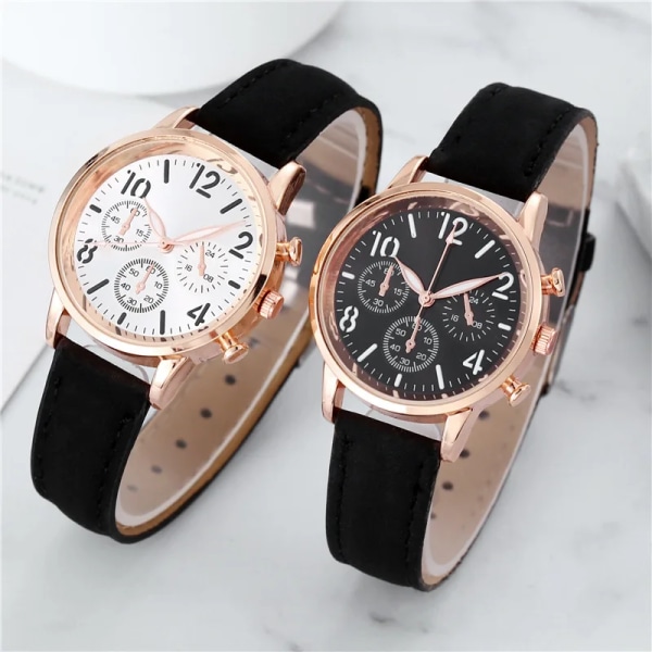 2020 NYHET Watch Dammode Casual läderbältsklockor Enkla kvinnors nattvila Quartz Clock Dress Armbandsur Reloj mujer women watch(.139)