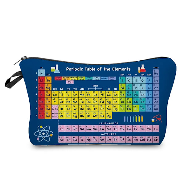 Naturvetenskap printed damtoalettväska Student case Damtoalettpaket Bärbar skollärare Kosmetisk förvaringsväska hz7083 Makeup Bag