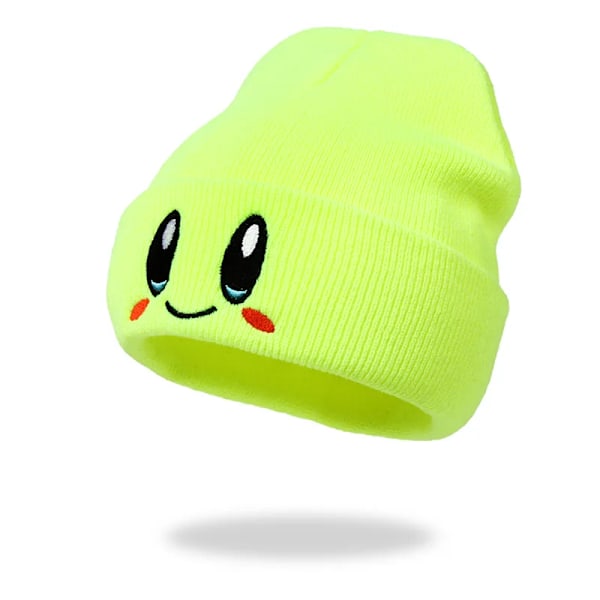 Stickad mössa med stort ögonmönster, varm mössa, Hip-Hop mössa, en mössa, tjock stickad mössa för kvinnor, melonlädermössa PInk