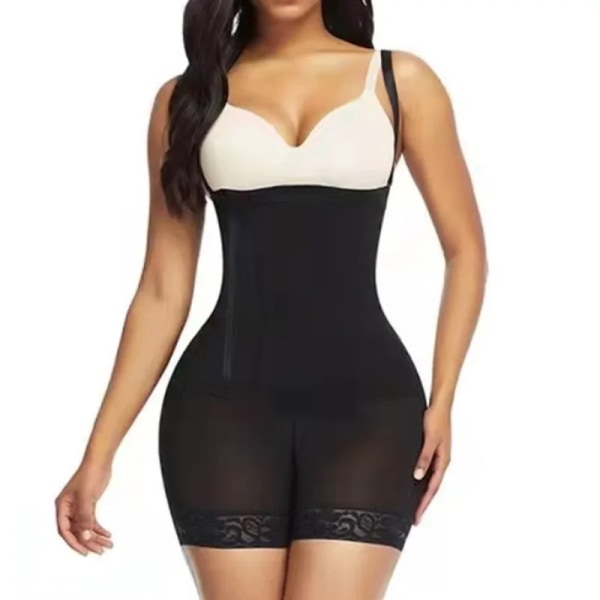 Queenral Kvinnor High Waist Trainer Kroppsformare Magkontroll Korsett Slimming Slida Platt maggördel Butt Lifter Body XS-6XL Beige 4XL