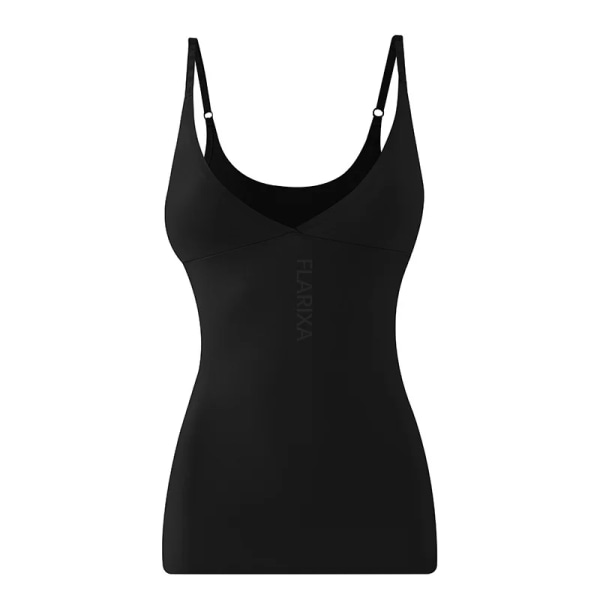 Flarixa Seamless Body Shapewear Dam Magkontroll Underkläder Butt Lifter Body Shaper Body Shaping Camisole Bantningskorsett Black-Camisole L