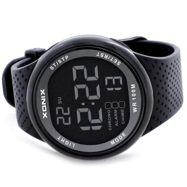 2016 nytt märke XONIX Watch Herr Militära sportklockor Mode PU Vattentät LED Digital Watch For Man Klocka digital-klocka GJ-004(PU Band