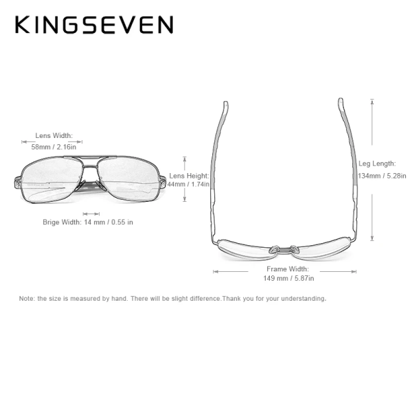 KINGSEVEN 2020 Aluminum Brand Pilot Polarized Solglasögon Män Kvinnor Modebåge Man Solglasögon för att köra Oculos de sol Gun Blue Other