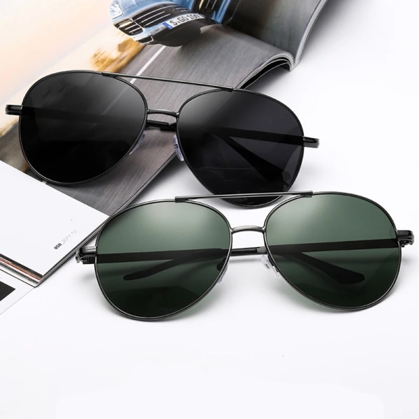 2021 nya män vintage pilot polariserade solglasögon klassiska märke solglasögon beläggning lins körglasögon för män/kvinnor Night vision glasses MULTI