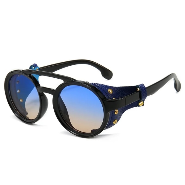 2022 Mode SteamPunk Solglasögon Män Rund Side Mesh Style Cyber ​​Punk Side Shiled Runda Glasögon Vintage Retro Glasögon C3 Other