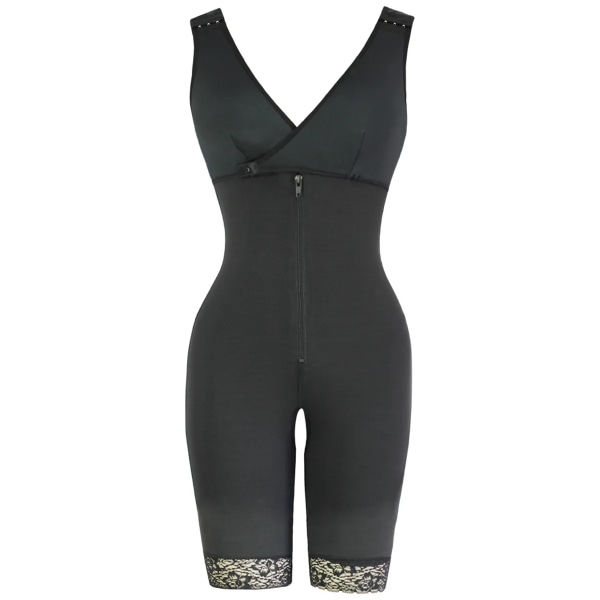 Bodysuit för kvinnor Waste Trainer Helkroppsbindare Shapers Plus Size Shapewear Slimming Sheath Magen Lårtrimmer Waisttrainer Black 4XL