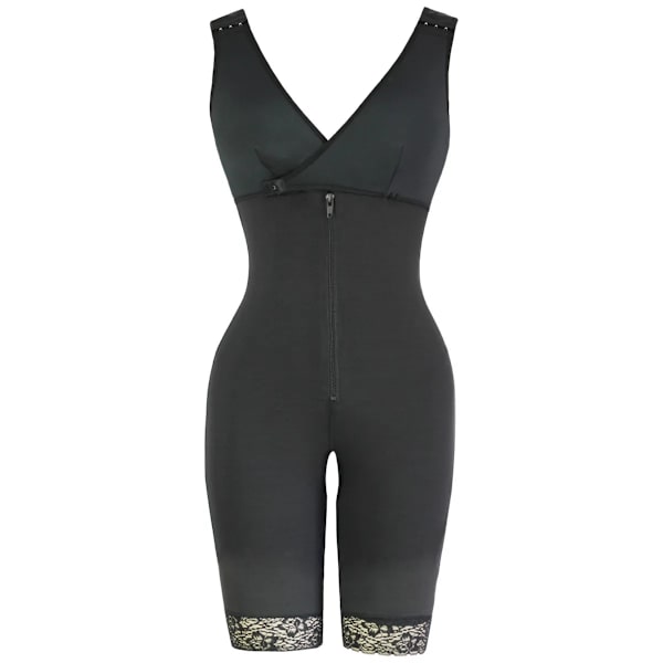 Bodysuit för kvinnor Waste Trainer Helkroppsbindare Shapers Plus Size Shapewear Slimming Sheath Magen Lårtrimmer Waisttrainer Black L