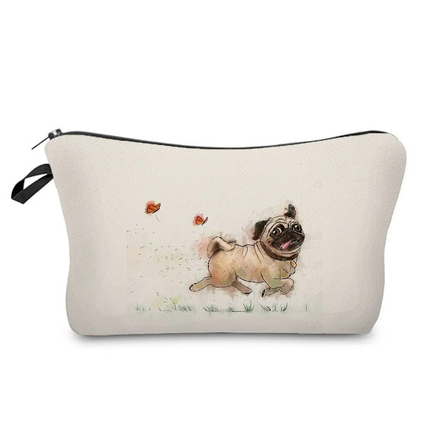Söt och rolig kosmetisk väska med print utomhus portabel kvinna toalettväska Anpassningsbar skollärare present necessär sminkväska hz5886 Dog Paw Bag