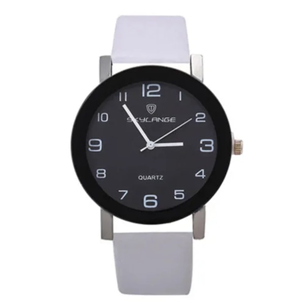 Watch Dammode Läder Svart Quartz Handled Casual Damklocka Relogio Feminino Reloj Mujer 2022 White