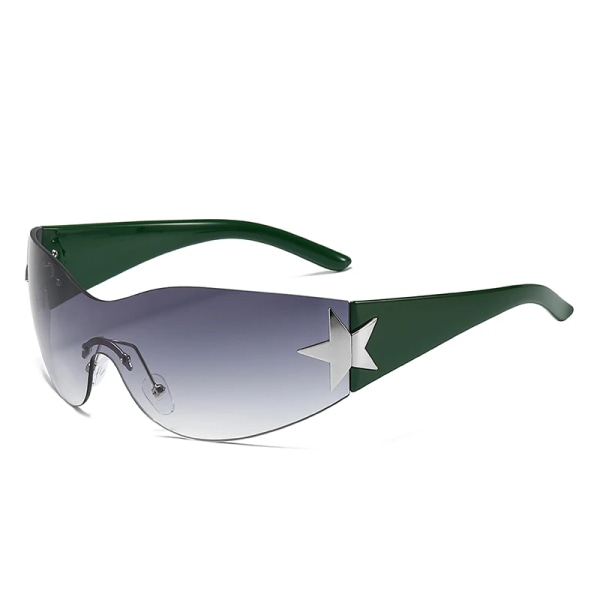 Modedesigner Solglasögon Dam Lyx Trendiga y2k Solglasögon Kvinna Shade Rosa glasögon Goggle 2000-talet lentes de sol mujer green gradient gray as shown