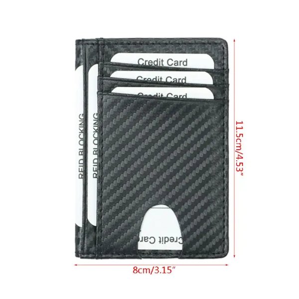 THINKTHENDO Män Slim PU Läder Kreditkort Körkortsinnehavare Kort Case Fick Plånbok Organizer 2020 Modeväska 11,5x8cm