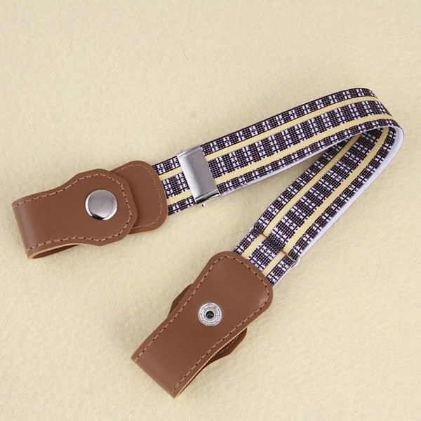 Barns osynliga bälte utan spänne Stretch canvasbälte för pojkar Flickor utan spänne Sömlös justerbar lazy elastisk midjeband A05 childen 1 pc