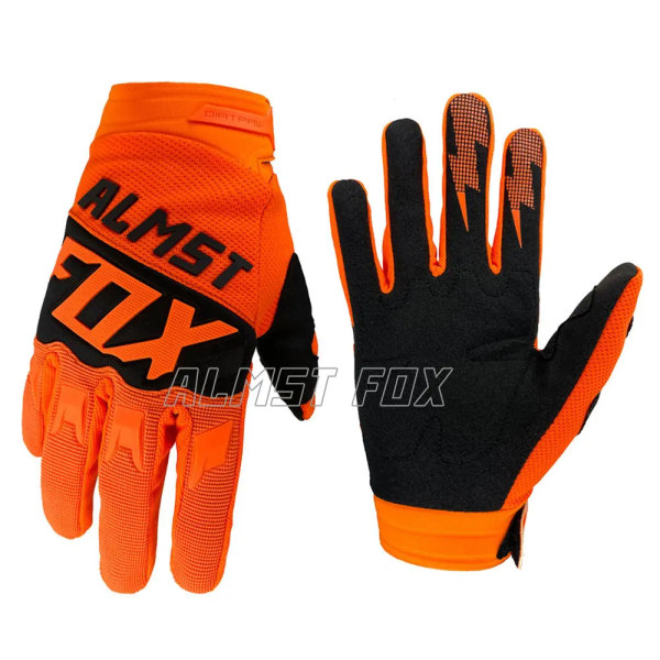 Almst Fox Motocross Racing Handskar Herr Rider Offroad MX MTB Mountain Bike Guantes Downhill Full Finger Motorcykel Handskar Luvas Orange L