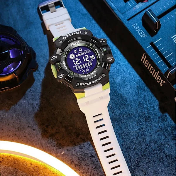 2023 LED digital watch för barn Sport Vattentäta klockor Pojke Flicka Watch Elektronisk klocka Relojes Elektroniska klockor Army Green