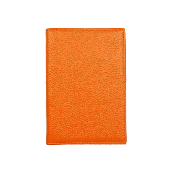 Passhållare i 100 % äkta läder Mjukt case Cover för passplånboken orange