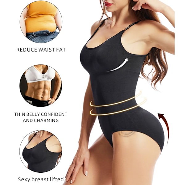 Body Shapers Body Djup V-ringad Spaghetti Strap Bodysuits Camis Waist trainer Öppen grenstrosa Shapewear Slimming Underkläder apricot bodysuits XS