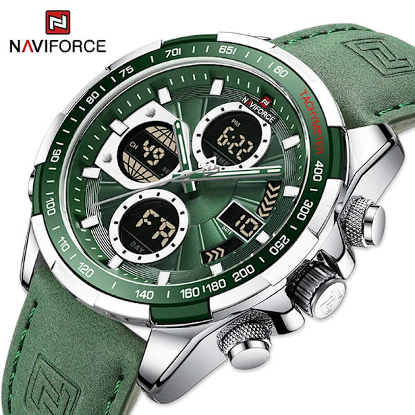 Nya NAVIFORCE mode militärklockor för män lyxiga original watch ​Vattentät kvarts armbandsur Gåva RGBB