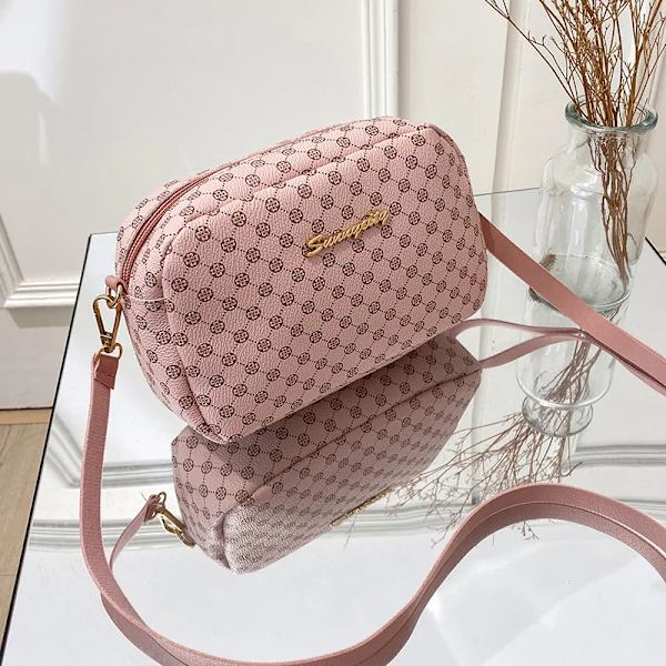Damväska Ny Messenger Shoulder Liten fyrkantig väska PU-läder Casual Mobiltelefon Cross Body Bag Lyx Handväskor Designer S1 white