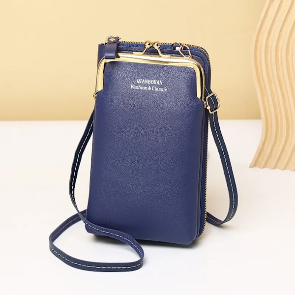 Ny Clip Designer Telefonficka Axelväska för Kvinnor Mjukt Pu Läder Kvinna Små Crossbody Väskor Dam Messenger Handväska Handväska Red