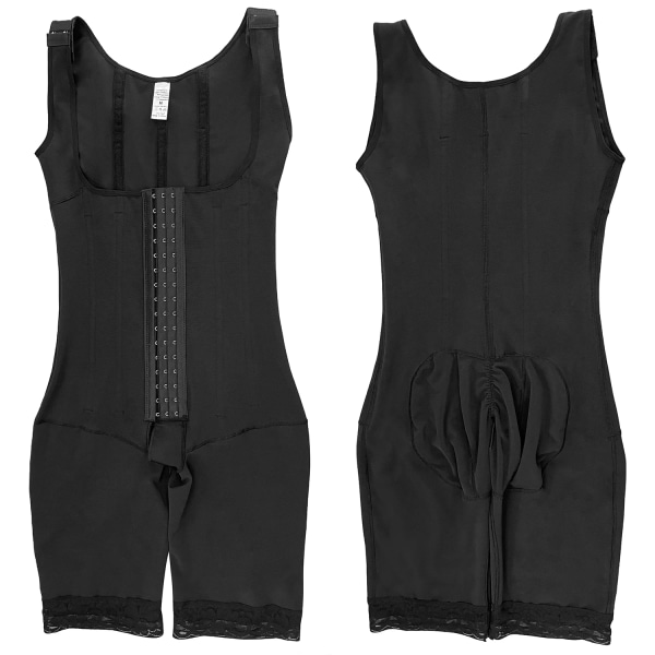 Fajas Colombianas Reductoras Shapewear Body Krok Ögonstängning Magkontroll Justerbar gren Öppen byst Gaine Amincissante skin XXXL