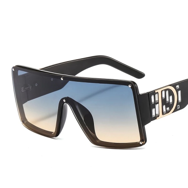 2021 Nytt mode fyrkantiga solglasögon Män Kvinnor Shield Goggle Gradienter Lins D Logotyp Båge Lyxmärke Designer Solglasögon UV400 C4 Other