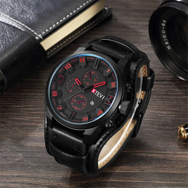Herrklockor Toppmärke Lyx Mode & Casual Business Quartz Watch Date Vattentät armbandsur Hodinky Relogio Masculino light brown with box