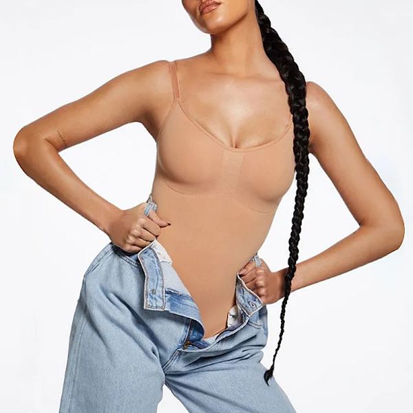 Damer Sömlös Helkroppsformare Magkontroll Body Rygglös Låg rygg Midja Korsett Bantning Shapewear fajas colombianas black XL