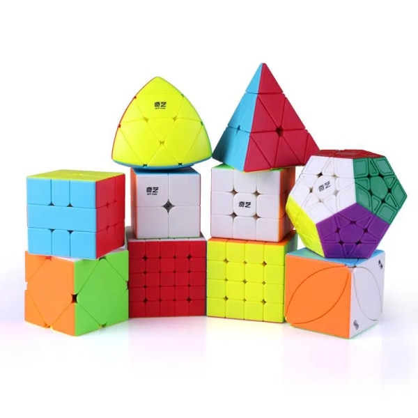 QIYI Magic Cube 2x2 3x3x3 4x4 5x5 Pyramid Megaminx Speed ​​Magico Cubes Pussel SpeedCubo Toy Barn Barn Presentleksak Vuxen Rubix plum