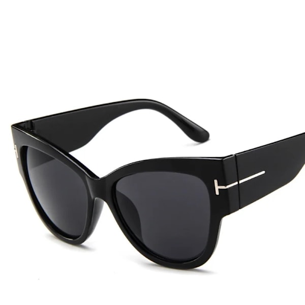 Nytt Tom Modemärke Designer Cat Eye Dam Solglasögon Dam Gradient Points Solglasögon Big Oculos feminino de sol UV400 black multi