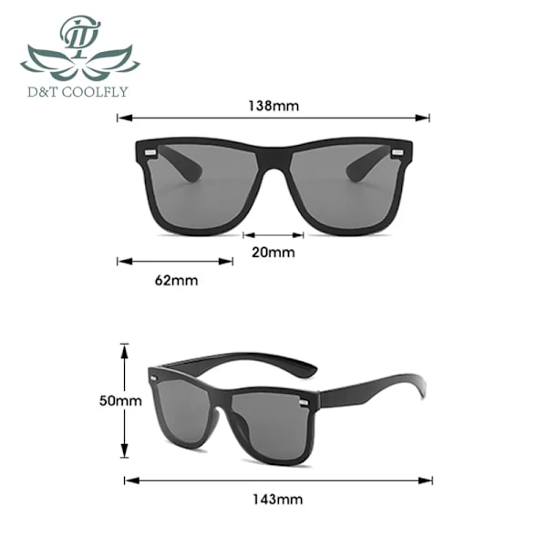 D&T New Fashion Solglasögon Ett stycke Trend Personlighet Glasögon Brand Design Skydd Reflexerande Ramlösa Solglasögon UV400 C2 Other