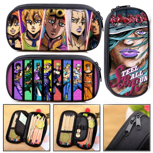 Anime Jojo Bizarre Adventure / Killer Queen Kosmetikfodral Pennhållare Pojkar Flickor Stationär väska Skolmaterial Case dqbbjojo01