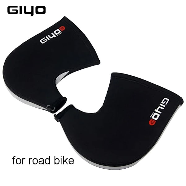 Cykling Vinter Varm cykelhandske Herr Dam Vind Regntätt Styrevantar MTB Road Bike Bar Handskar Handskar för cykelsäkerhet Road black