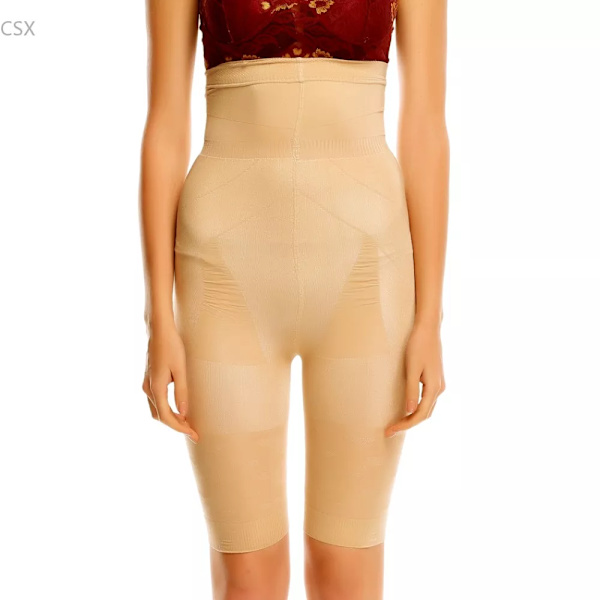 MwWiiWwM Kvinnor Kroppsformare Stretch Skinny Hög midja Lift Höft Kroppsform Ben Slimma närsittande midishorts Shapewear Black XL