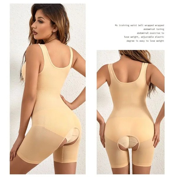 Bodyshapers kroppsformande kostym för kvinnor efter förlossningens midja- och magformande shapewear-skivor Skin 3XL-4XL