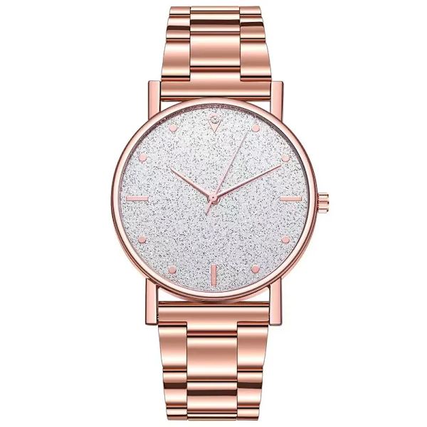 Ny watch Mode dam stålkedja noble quartz watch födelsedagspresent women watch(.559)