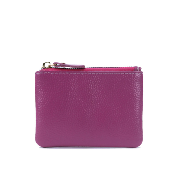 Anpassade initiala bokstäver Äkta Pebble Läder Dam Mini Dragkedja Myntväska Herr Plånbok Korthållare Bärbar myntväska rose pink