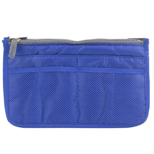 Damväska Resor Kosmetisk handväska Makeuppåse Organizer Toalettartiklar Trimsats Stor nylon handväska Deep Blue