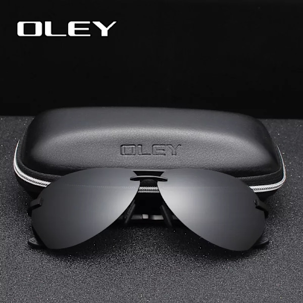 OLEY Brand Polarized Solglasögon Herr Klassiska pilotsolglasögon Driving antireflex UV400-glasögon För Herr kvinnor YA541 YA541 C1BOX